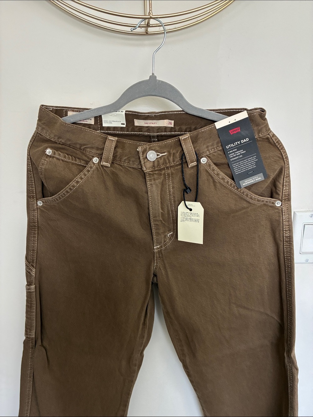 Levi's Utility Dad Brown Relaxed women’s Jeans